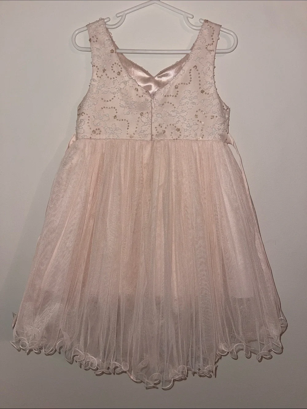 American Princess Light Pink Beaded Tulle Party Dress for Girls